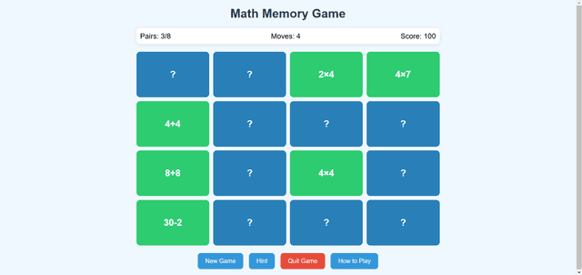 Memory Math